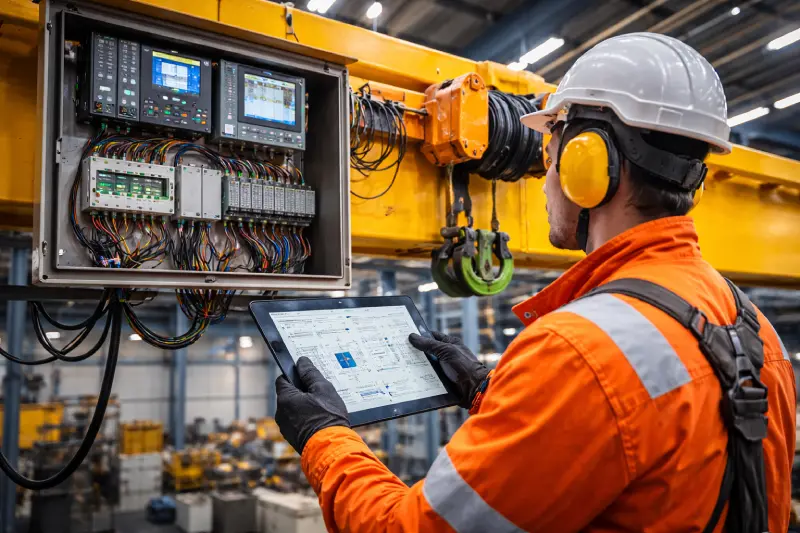 نصب سیستم فرمان الکترونیکی برای جرثقیل